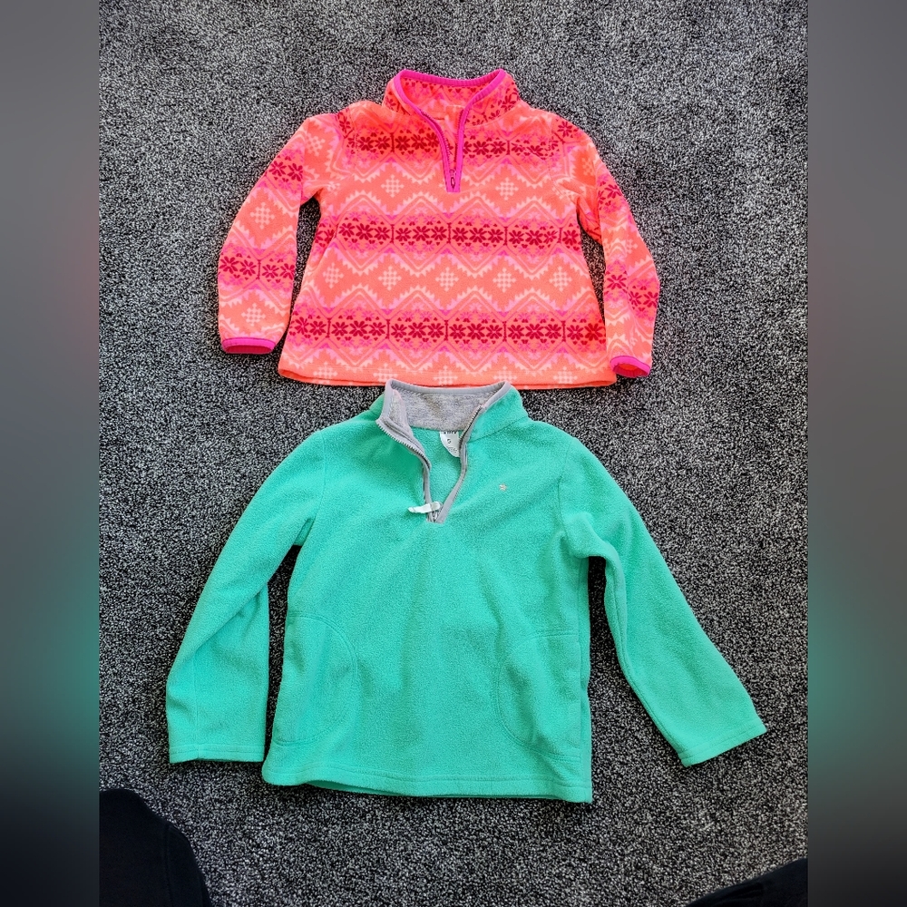 Girls fleece zipdowns